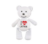 Ledusskapja magnēts lāča formā I Love Latvia